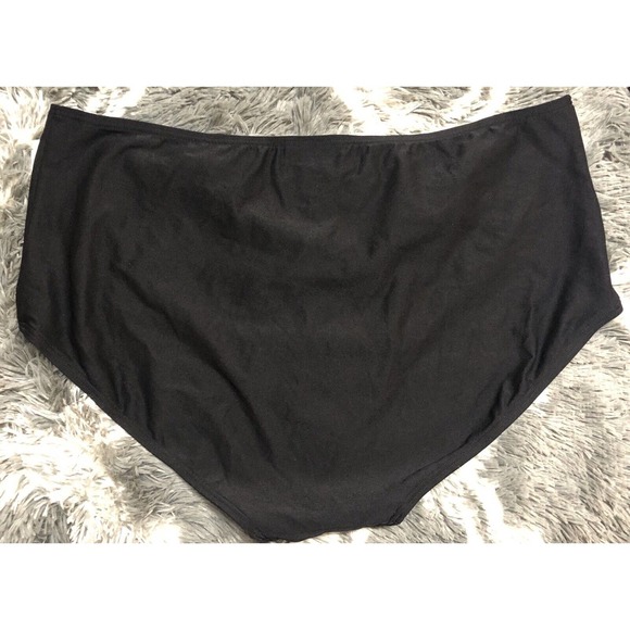 NEW! Coco Reef Black High Waist Tummy Control Bikini Bottom Swimsuit Size 3X - Picture 2 of 5